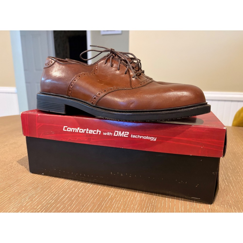 Florsheim Dryden Brown Leather Wingtip Oxford Shoes 18324-02 Mens 11 W Wide